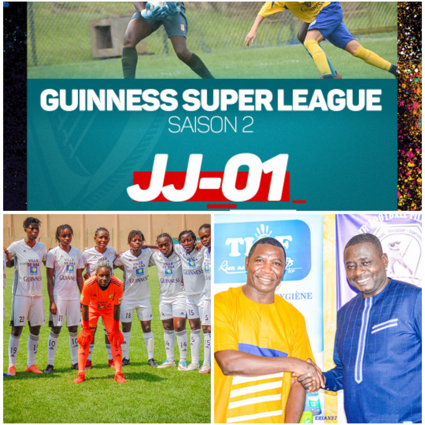 Read more about the article Guinness Super League JJ-1/Eclair de Sa’a : des joueuses surmotivées grâce à TIOF et Guinness S.A , Vision Sport première cible