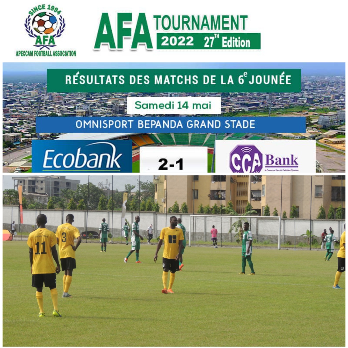 Read more about the article ⚽ Football Corporation 🇨🇲: 27e édition du tournoi AFA se poursuit